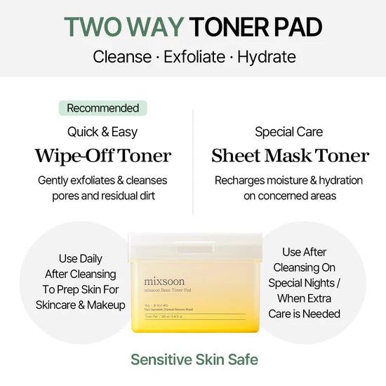 mixsoon - Bean Toner Pad | 70 Pads