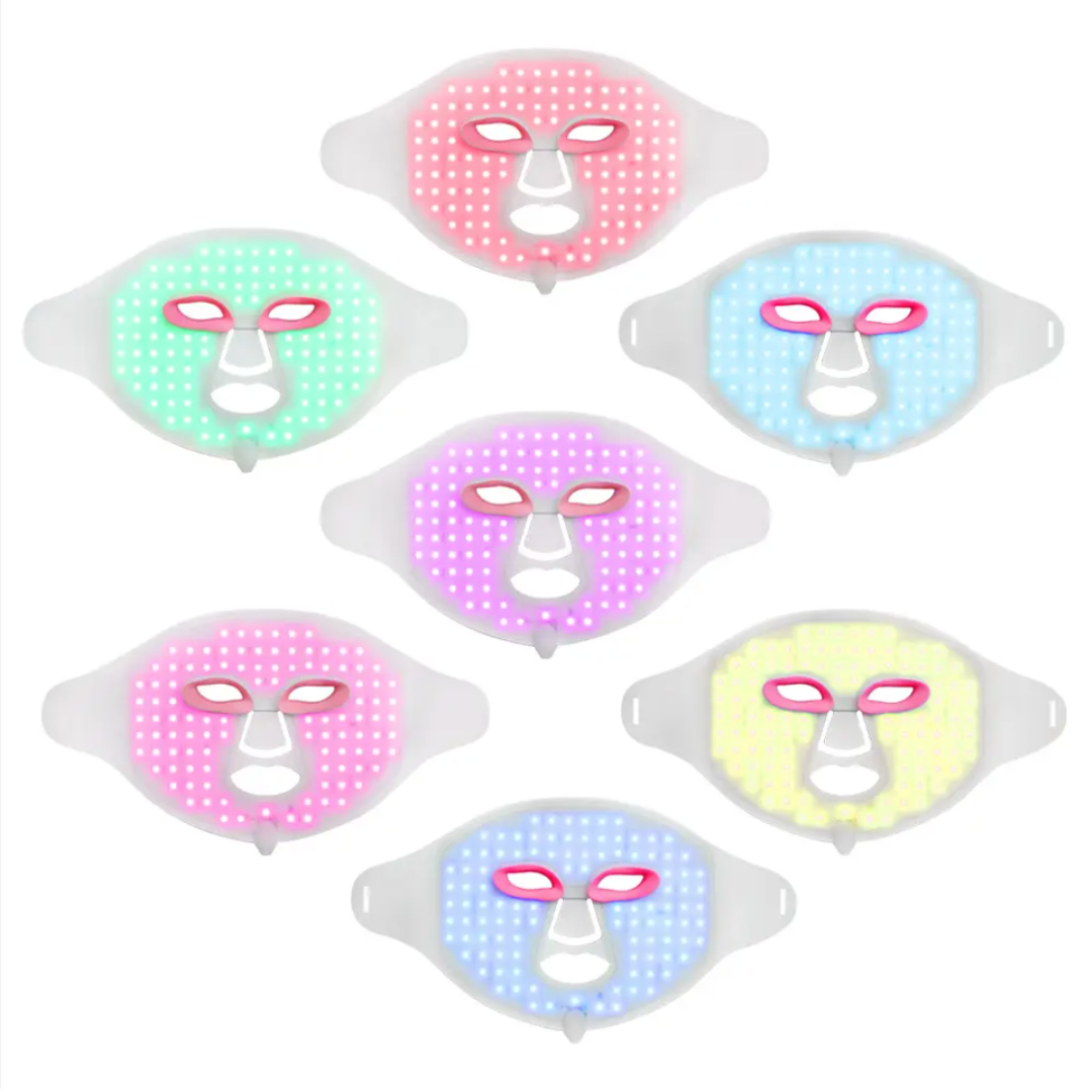 7 LED Silicone Therapy Mask - Spa-Grade for Radiant Skin at Home