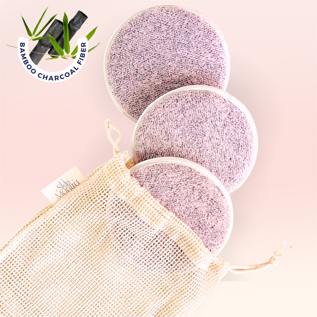 Eco Friendly Bamboo Charcoal Pads Cleansing Makeup Remover